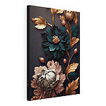 Stampa su tela Elegante illustrazione floreale con fiori dai colori vivaci