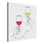 Stampa su tela Disegno di un bicchiere di vino