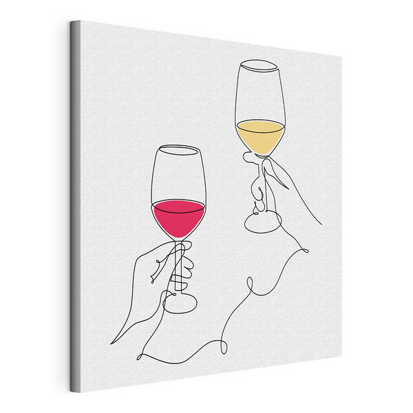 Disegno di un bicchiere di vino Stampa su tela Disegno di un bicchiere di vino