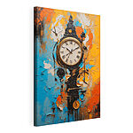 Stampa su tela Orologio astratto dai colori vivaci