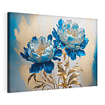 Stampa su tela Fiore blu e bianco