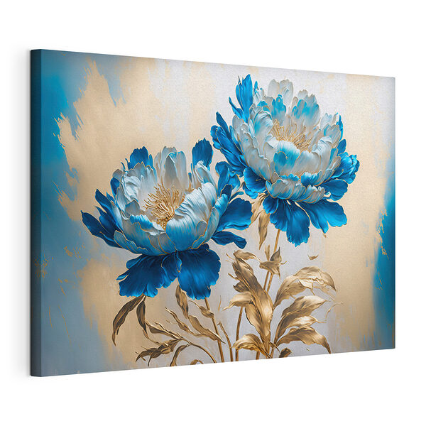 Stampa su tela Fiore blu e bianco