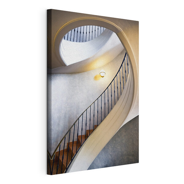Scala a chiocciola dal design elegante Stampa su tela Scala a chiocciola dal design elegante