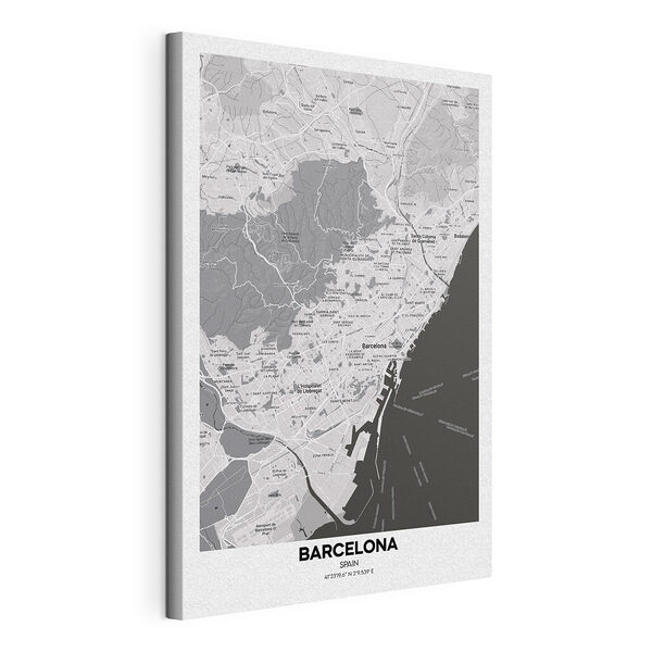 Mappa di una città Stampa su tela Mappa di una città