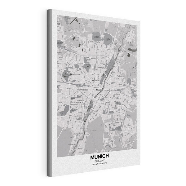 Mappa di una città Stampa su tela Mappa di una città