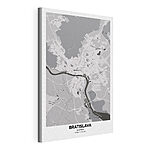 Stampa su tela Mappa di una città