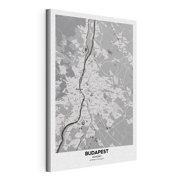 Mappa di una città Stampa su tela Mappa di una città