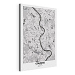 Stampa su tela Mappa di una città
