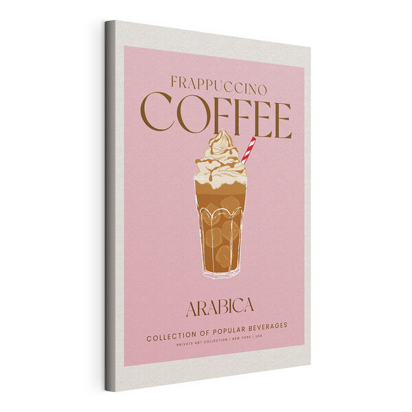 Caffè freddo con deliziosa panna montata Stampa su tela Caffè freddo con deliziosa panna montata