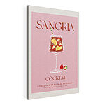 Stampa su tela Una sangria rinfrescante con fragole e agrumi
