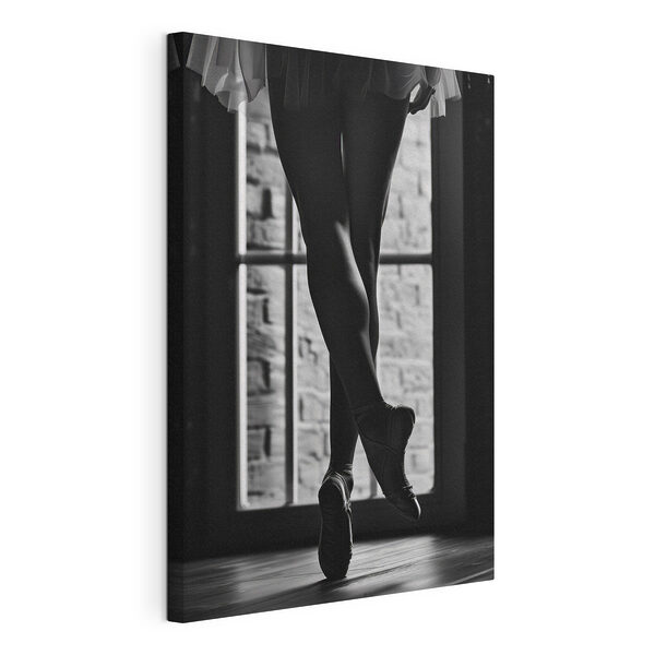 La grazia del balletto alla luce della finestra Stampa su tela La grazia del balletto alla luce della finestra