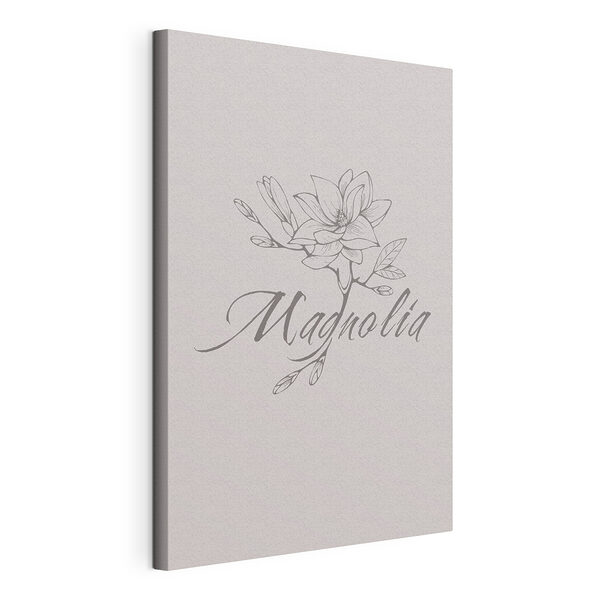 Elegante illustrazione di una magnolia Stampa su tela Elegante illustrazione di una magnolia
