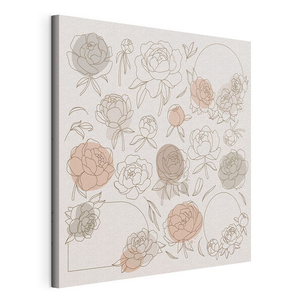Disegno di un fiore Stampa su tela Disegno di un fiore