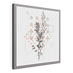 Stampa su tela Illustrazione botanica con cerchi astratti