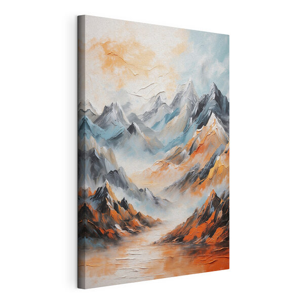 Stampa su tela Montagne astratte dai colori vivaci