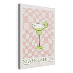 Stampa su tela Illustrazione retrò di un margarita con una fetta di lime