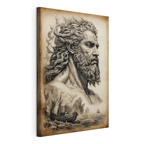 Stampa su tela Stampa su tela Disegno di un uomo con la barba (COD: s38128)