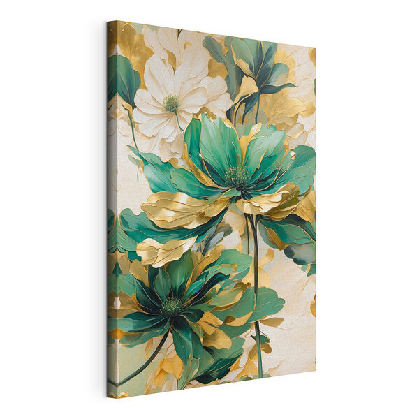 Stampa su tela Fiori dai colori vivaci in una composizione artistica