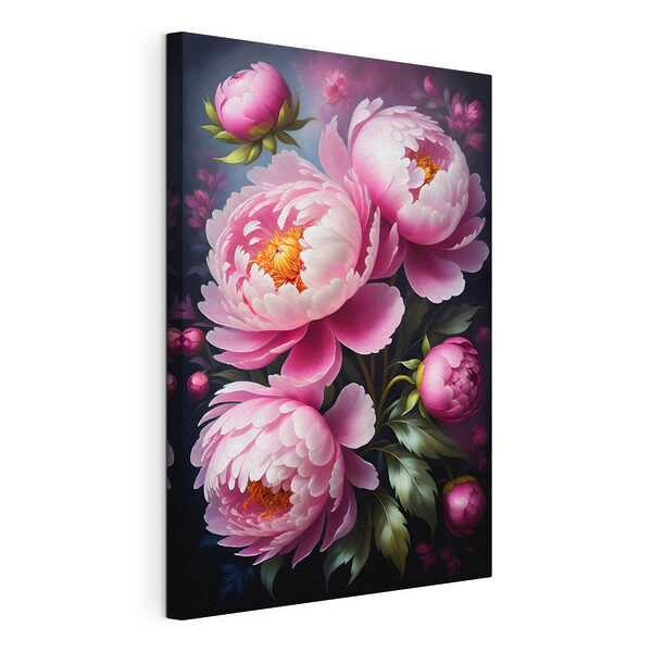 Stampa su tela Fiori dai colori vivaci con petali rigogliosi