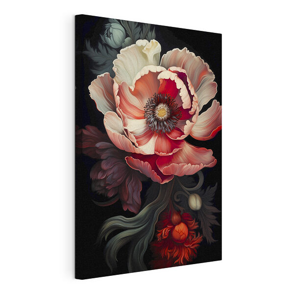 Petali dai colori vivaci in una fioritura artistica Stampa su tela Petali dai colori vivaci in una fioritura artistica