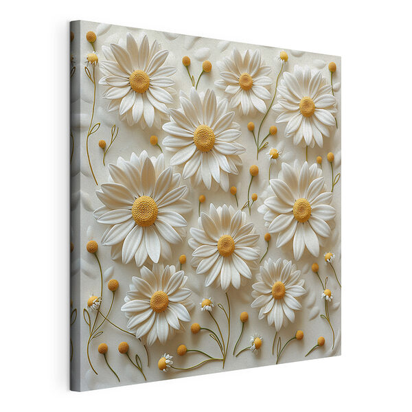 Stampa su tela Fiore bianco e giallo