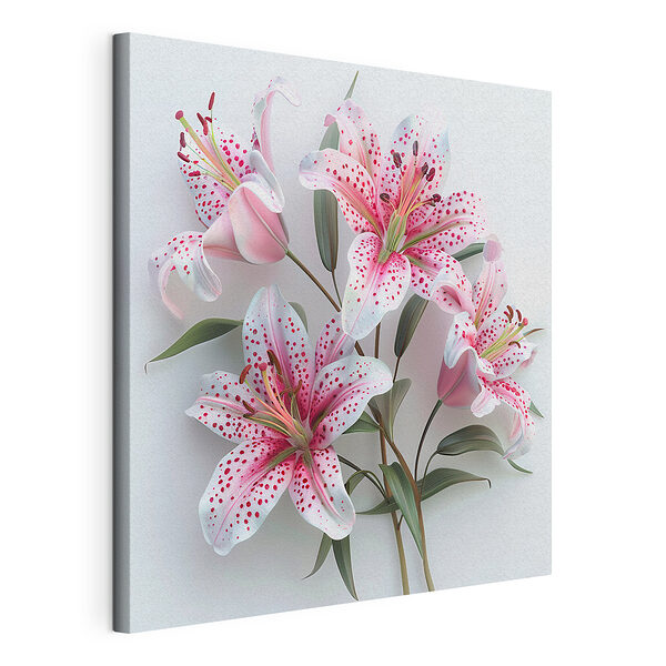Mazzo di fiori rosa e bianchi Stampa su tela Mazzo di fiori rosa e bianchi
