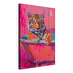Stampa su tela Una tigre nella vasca da bagno
