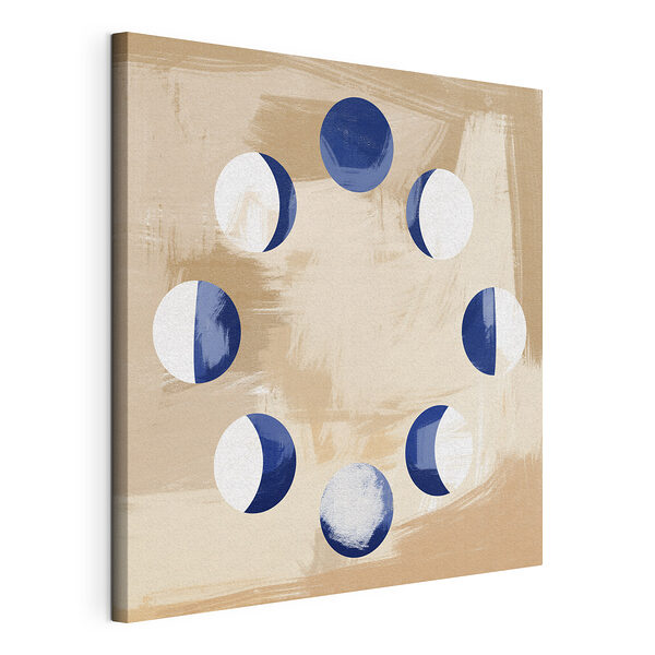 Stampa su tela Cerchio blu e bianco