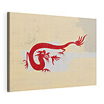 Stampa su tela Drago rosso e bianco