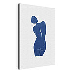 Stampa su tela Disegno in blu del corpo di una donna