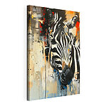 Stampa su tela Dipinto raffigurante una zebra