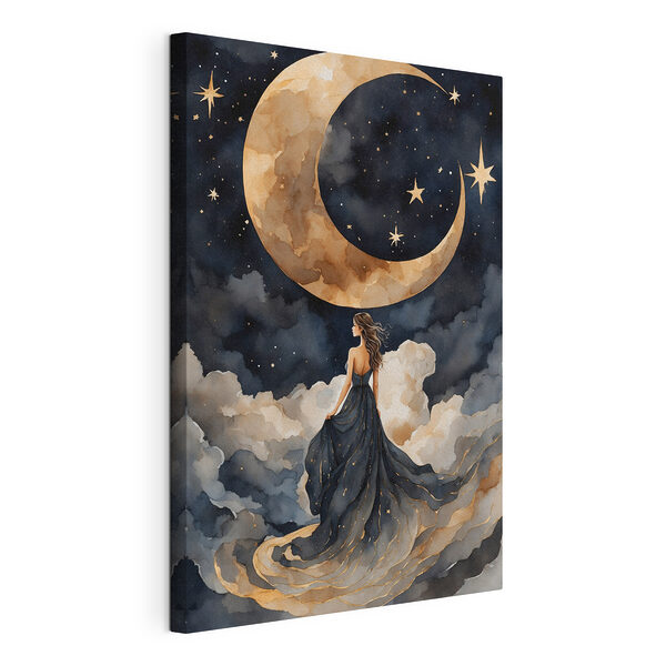 Stampa su tela Stella marina su sfondo nero