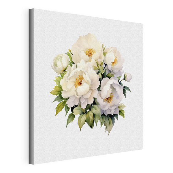 Stampa su tela Mazzo di fiori bianchi