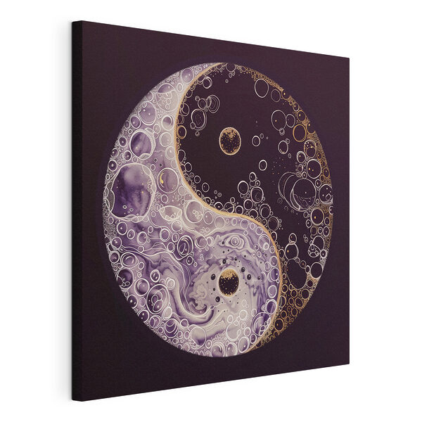 Stampa su tela Stampa su tela Simbolo dello yin e dello yang con delle bolle (COD: s38536)