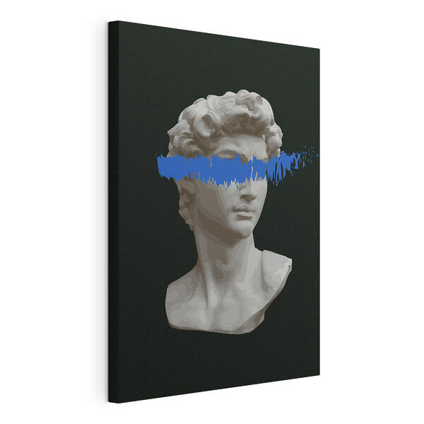 Stampa su tela Busto classico con pennellate blu (COD: s38560v2) Stampa su tela Stampa su tela Busto classico con pennellate blu (COD: s38560v2)