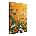 Stampa su tela Fiori dai colori vivaci su uno sfondo con texture