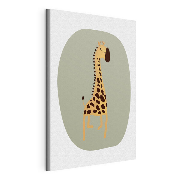 Giraffa con macchie nere Stampa su tela Giraffa con macchie nere