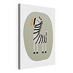 Stampa su tela Vignetta raffigurante una zebra
