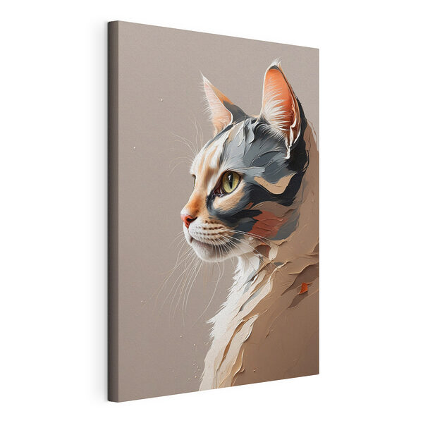 Gatto con il muso incrinato Stampa su tela Gatto con il muso incrinato
