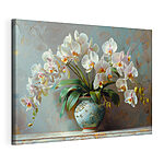 Stampa su tela Orchidee in un vaso decorativo