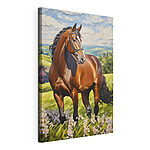 Stampa su tela Maestoso cavallo in un prato dai colori vivaci