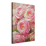 Stampa su tela Rose rosa con vivaci volute