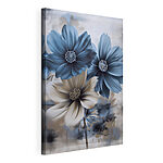 Stampa su tela Fiori blu dall'eleganza artistica