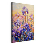 Stampa su tela Iris viola nel bagliore dell'alba