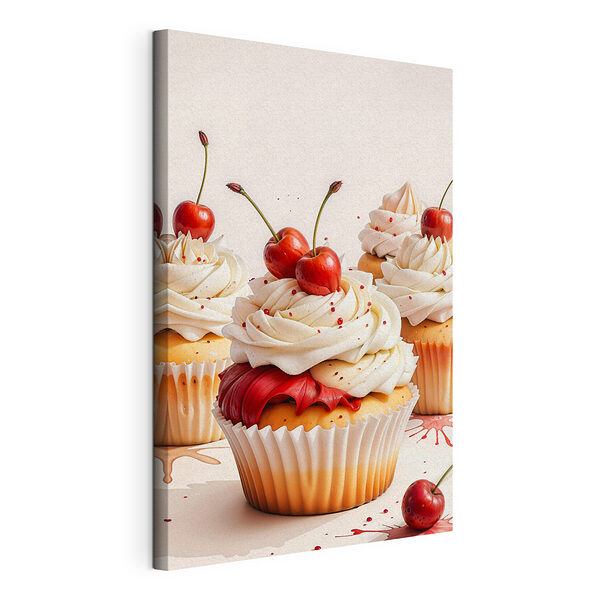 Stampa su tela Gruppo di cupcake con ciliegie sopra (COD: s38973) Stampa su tela Stampa su tela Gruppo di cupcake con ciliegie sopra (COD: s38973)