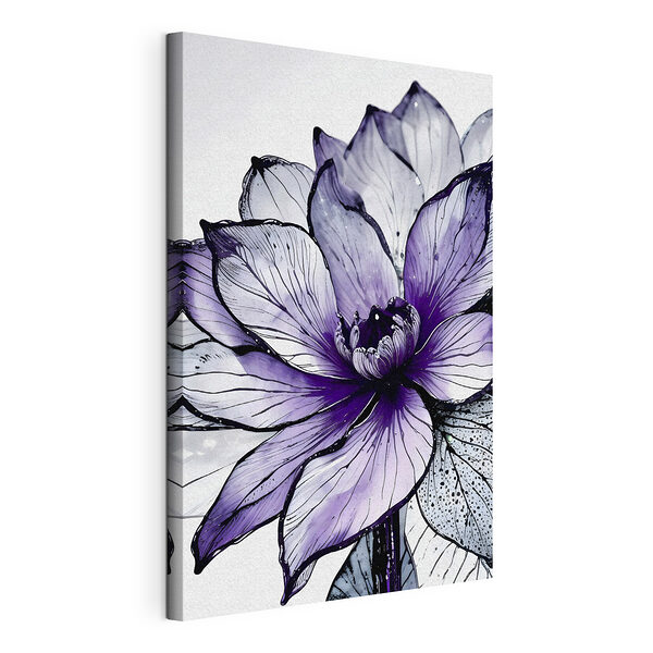 Petali viola con dettagli delicati Stampa su tela Petali viola con dettagli delicati