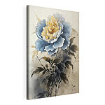 Stampa su tela Fiore blu con eleganti pennellate