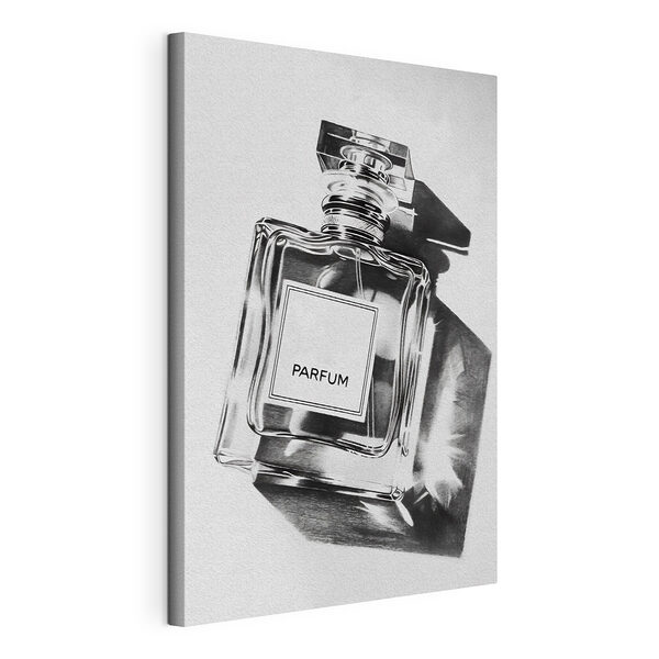 Stampa su tela Foto in bianco e nero di un flacone di profumo (COD: s39112) Stampa su tela Stampa su tela Foto in bianco e nero di un flacone di profumo (COD: s39112)