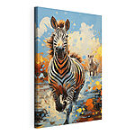 Stampa su tela Dipinto raffigurante una zebra