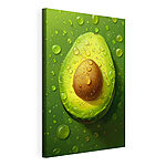 Stampa su tela Mezza avocado con gocce luccicanti